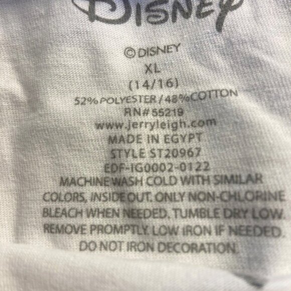 Disney Bambi Youth Girls' White Mini Short Sleeve Graphic Shirt Size XL - Picture 3 of 5